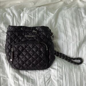 MZ Wallace Black Quilted Crossbody Bag